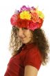 Attractive girl with flowers