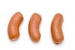 Big frankfurter on white