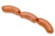 raw frankfurter on white