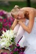 Sad looking sexy bride