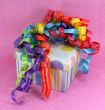 Gift Box with Colorful Curly Ribbons