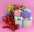 Pile of Gifts on Pink Background