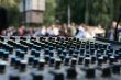 mixing desk on open air