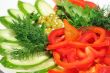 Dish of fresh vegetables