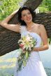 bride with lily flowers
