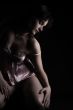 Girl posing sexy in lingerie