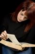 Girl reading a book