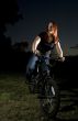 Girl riding a bmx bike
