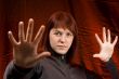 Girl  with her hands in front of the camera