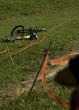 Downhill rider in an accident