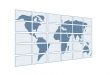 3d map of the world on transparent screens