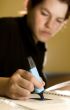 Student girl studying