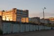 Garages in an industrial zone.