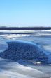 Drifting Ice on river