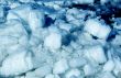 Blue Ice on river
