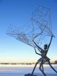 Winter metallic sculpture