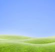 Simple curved blue and green horizon background