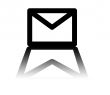 Envelope icon with reflection
