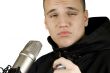 Music boy making a face