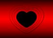 Black heart with shadow