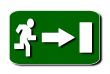 green exit sign