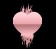 Pink Flaming Heart