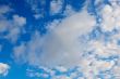  white clouds and blue sky