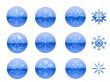 Blue snowflake icons