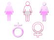 Pink Female Gender icons