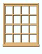 Wood Window isolated on a Grey Background