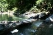 waterfall on mountain river