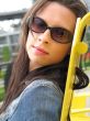 Woman wearing sunglasses