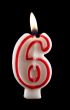 Burning Six Candle