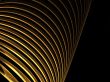 Curving Gold Bands Abstract Background