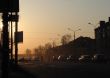 Street on a sunset.