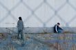 Children playing in industrial area