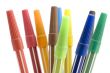 colored markers close up