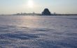 The frozen river in the centre of Kazan.