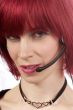 woman with headset