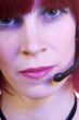 woman with headset