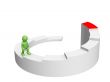 The 3d person - puppet, rising under the diagram