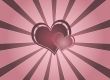 Pink Hearts Vortex Background
