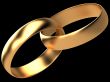 two golden wedding rings