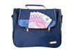 Blue handbag with money