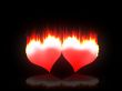 Flaming hearts