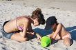 Playing on the beach