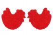 Two red hens
