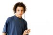 Boy listening to music