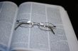 Glasses on book