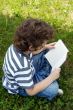 Child reading a book